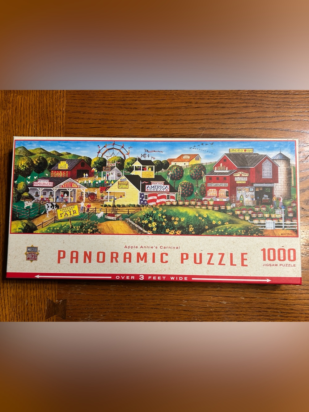 Apple Carnival Panoramic Puzzle - 1000 Pieces by Master Pieces *COMPLETE!*